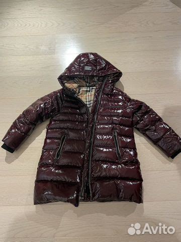пуховик burberry детский